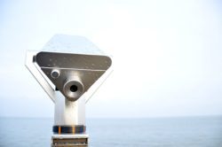 telescope looking at the ocean