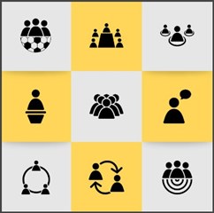 iconos de trabajo en equipo