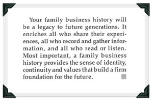 quote about family business history