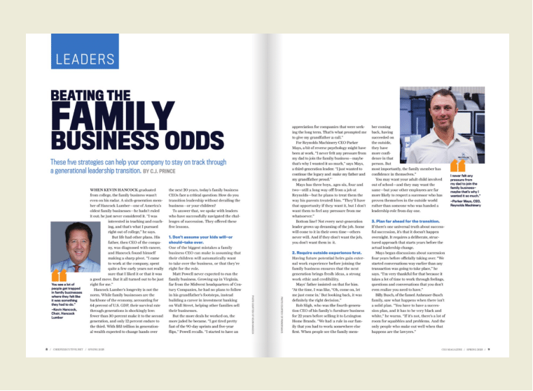 Rob Sligh Shares Tips for Transitions in Chief Executive Magazine