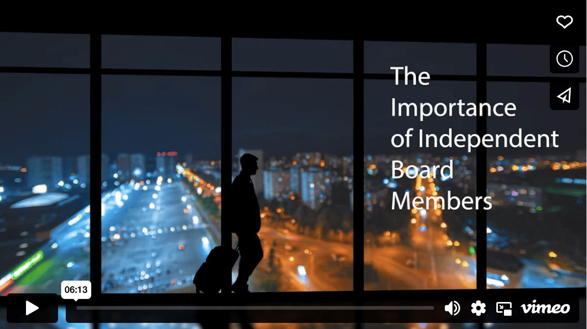 Thumbnail for video titled: The Importance of Independent Board Members